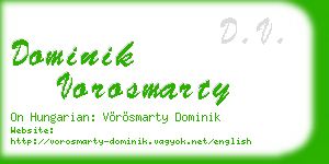 dominik vorosmarty business card